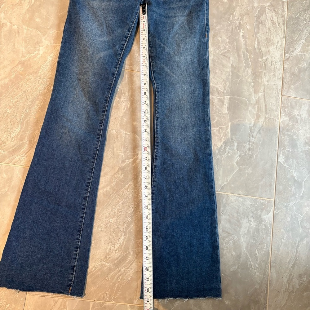 True Religion Becca Jeans Womens Sz 24 Blue Mid Rise Bootcut Stretch Denim Logo - Picture 6 of 10